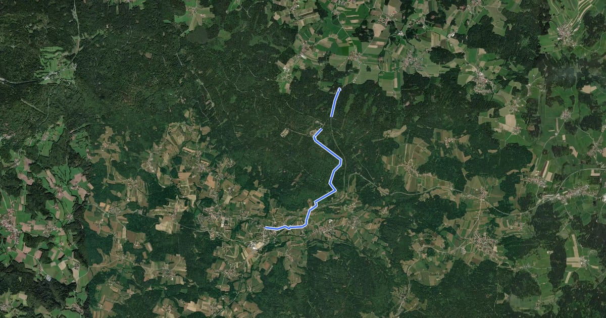 Маршрут Hundinger Zielwanderweg Taferlkapelle на спутниковом снимке