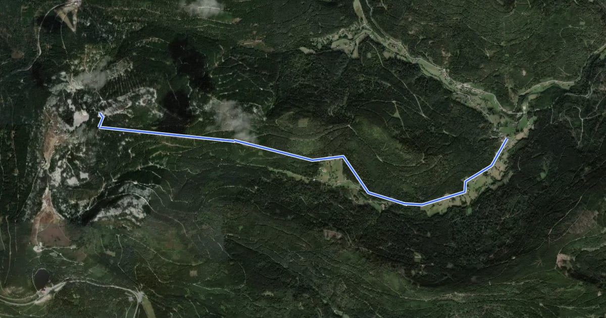 Маршрут Hundsbach - Ochsenstall на спутниковом снимке