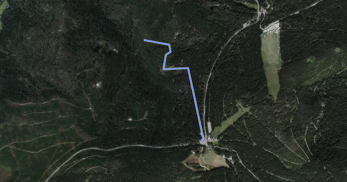 Маршрут Hundseck Hohkähner - Streitweg на спутниковом снимке