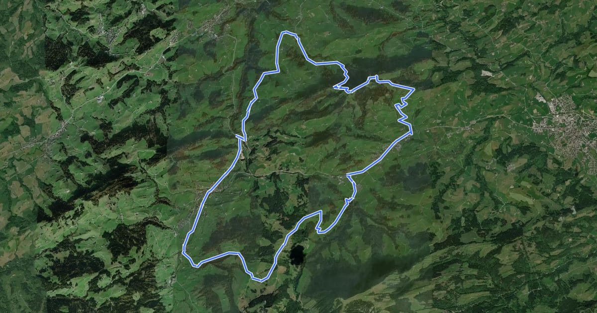 Маршрут Hundwiler Höhi-Route на спутниковом снимке