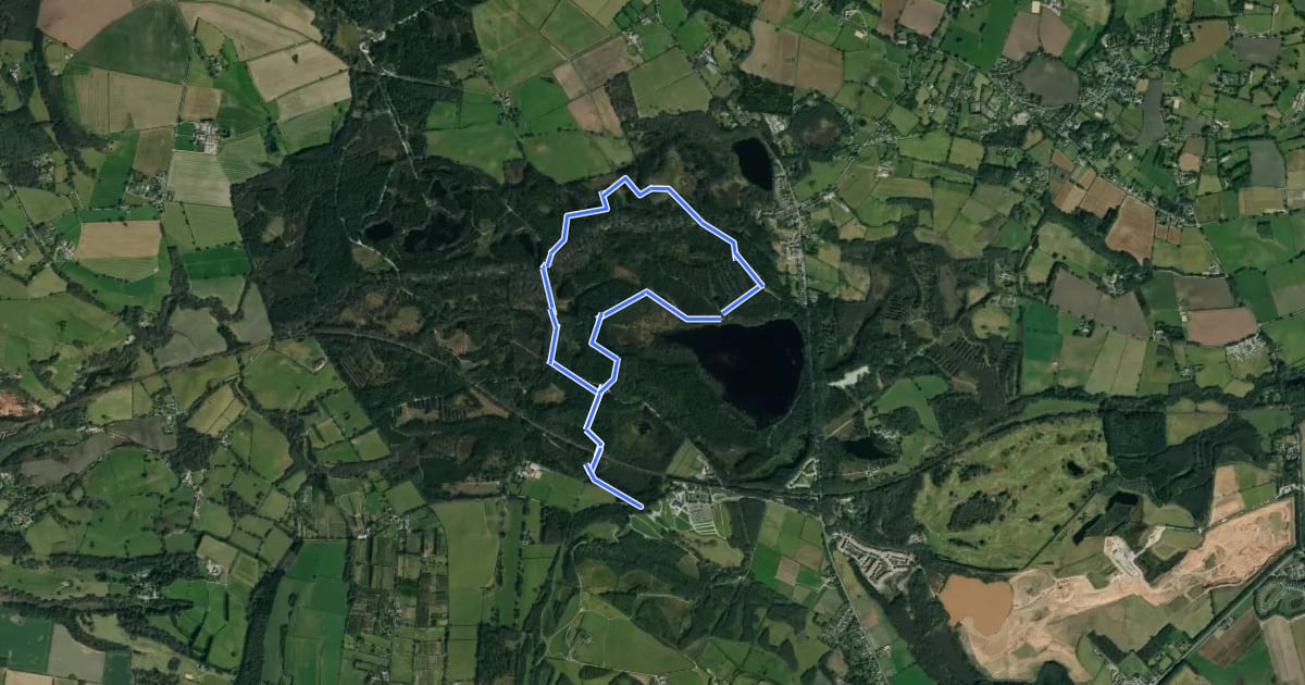 Маршрут Hunger Hill Trail на спутниковом снимке