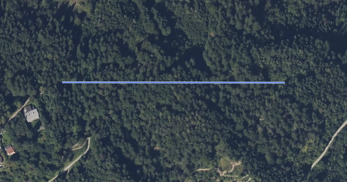 Маршрут Hungerburg Trail на спутниковом снимке