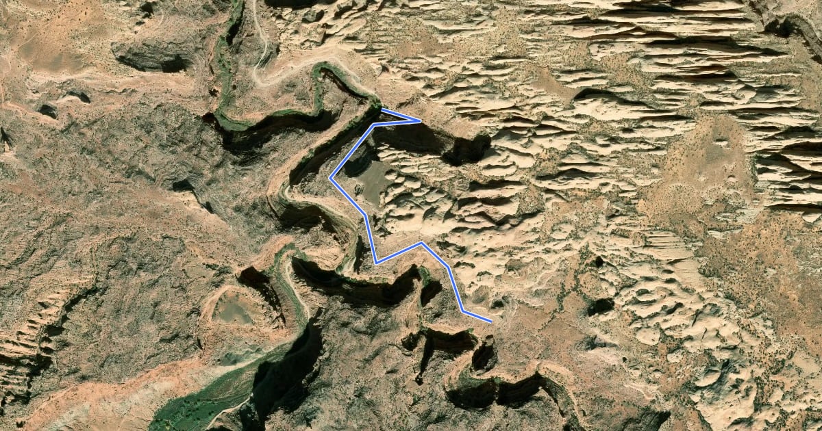 Маршрут Hunter Rim Trail на спутниковом снимке