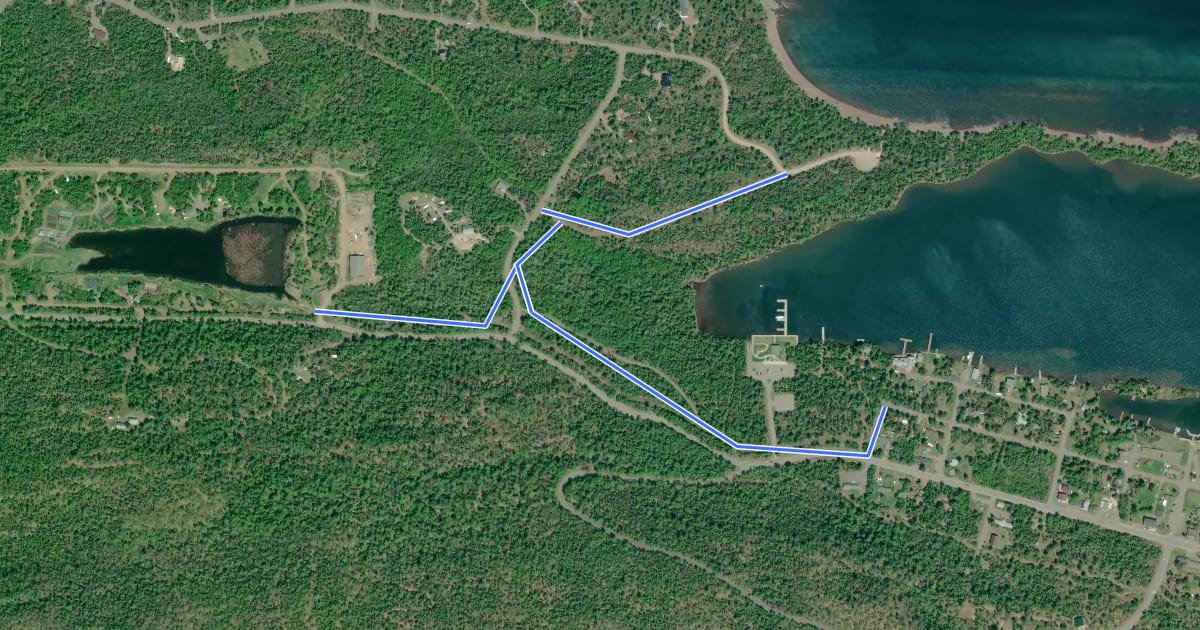 Маршрут Hunter's Point Bike Path на спутниковом снимке