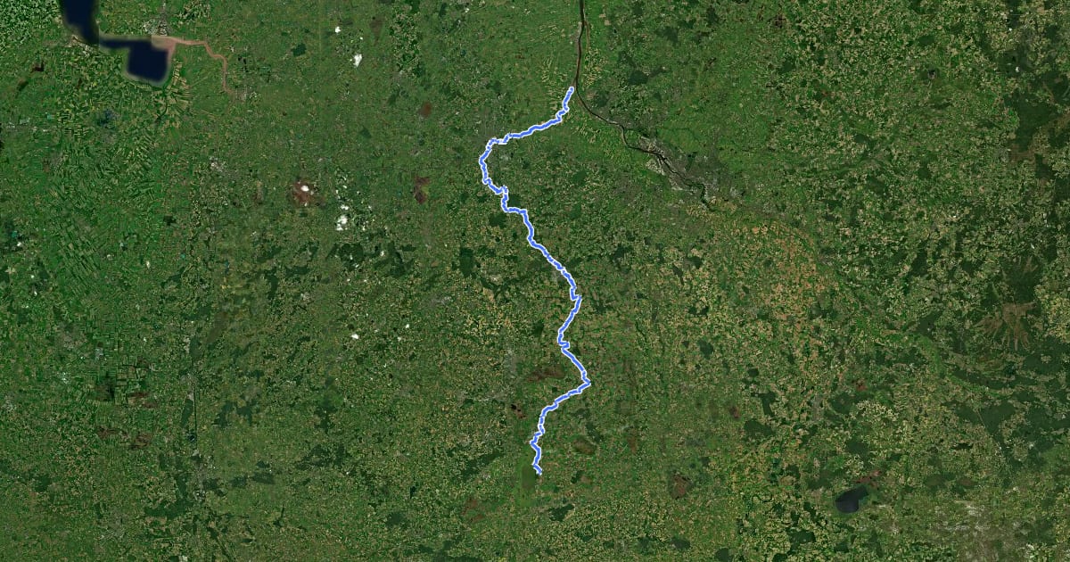 Маршрут Hunteradweg на спутниковом снимке