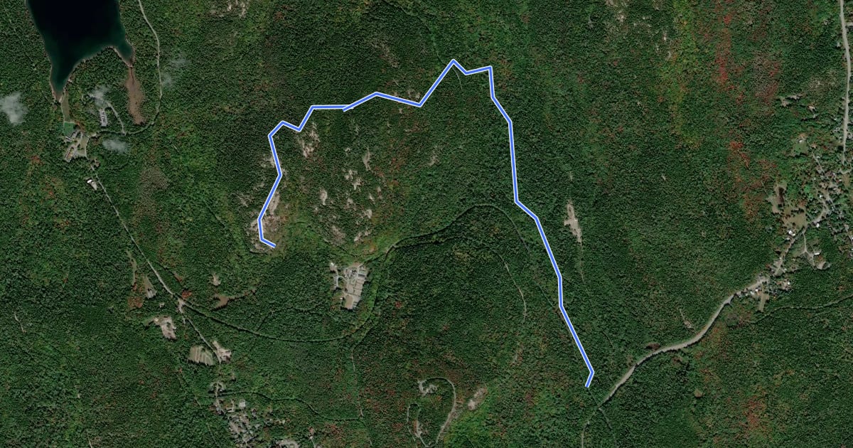 Маршрут Hunters Brook Trail на спутниковом снимке