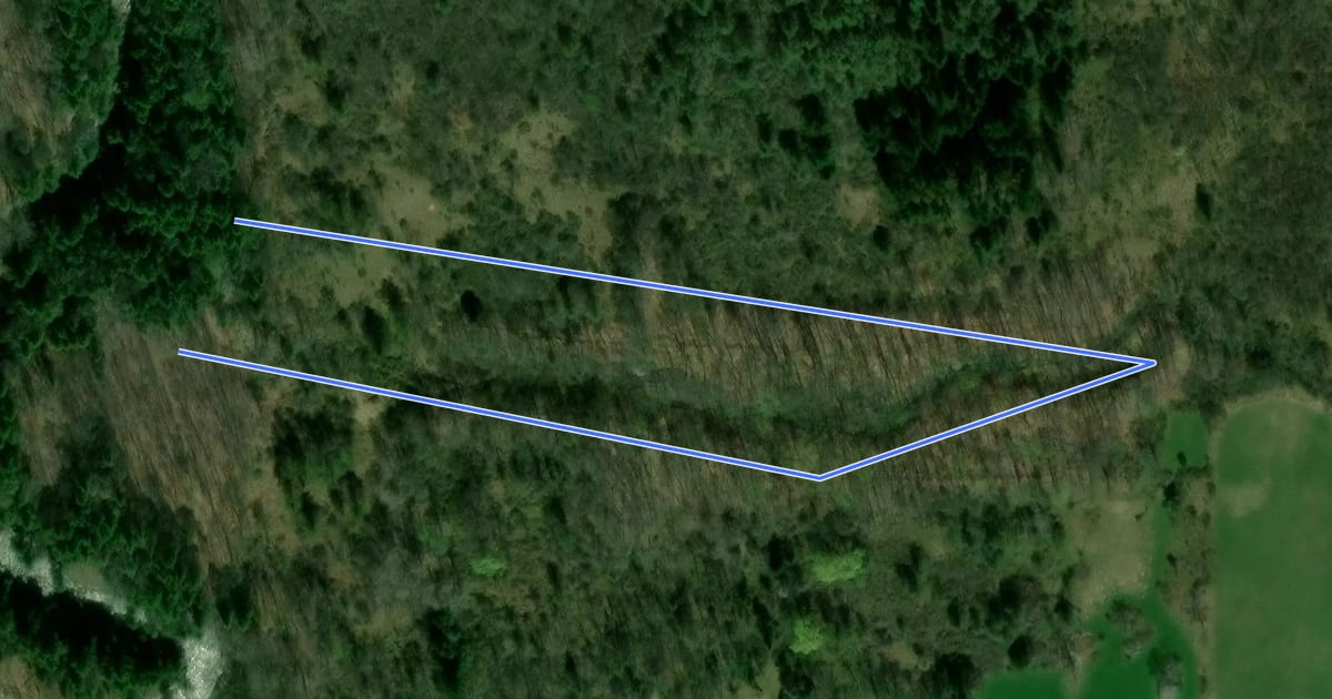 Маршрут Hunters Creek - Blue Trail на спутниковом снимке