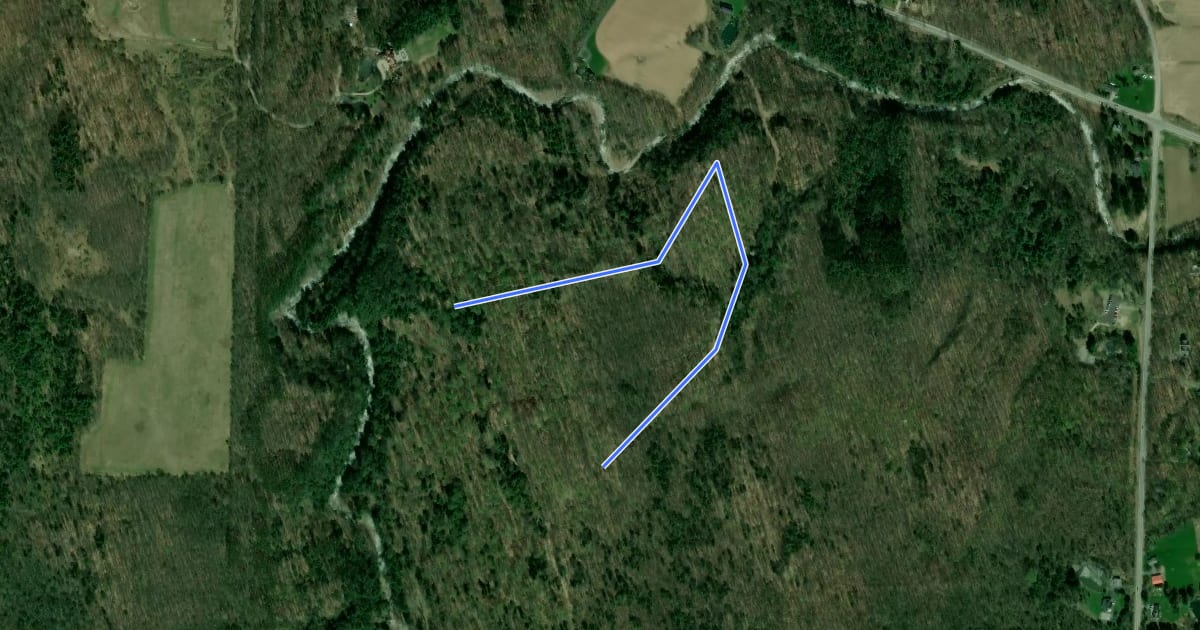 Маршрут Hunters Creek - Mossy Point Red на спутниковом снимке