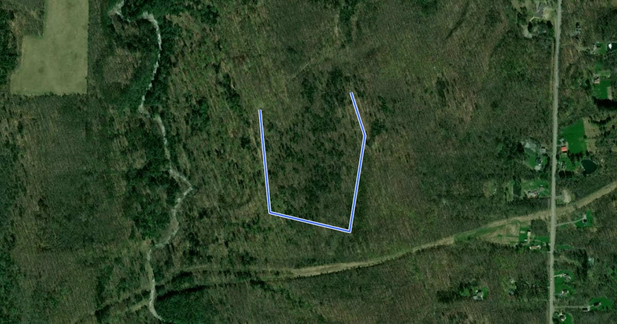 Маршрут Hunters Creek - Mossy Point White на спутниковом снимке