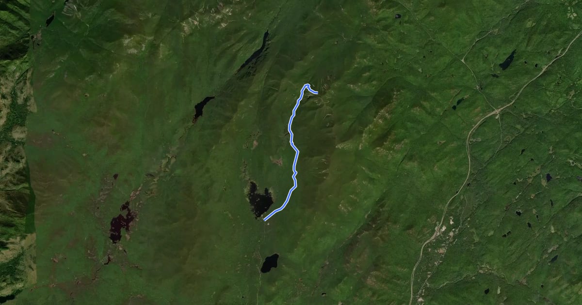 Маршрут Hunters Pass Trail на спутниковом снимке