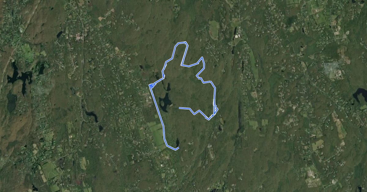 Маршрут Huntington - Blue Route на спутниковом снимке
