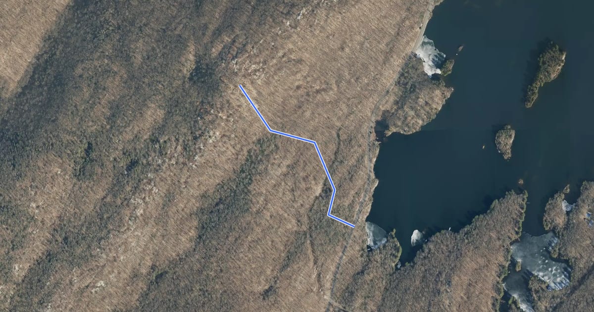 Маршрут Hurst Trail на спутниковом снимке
