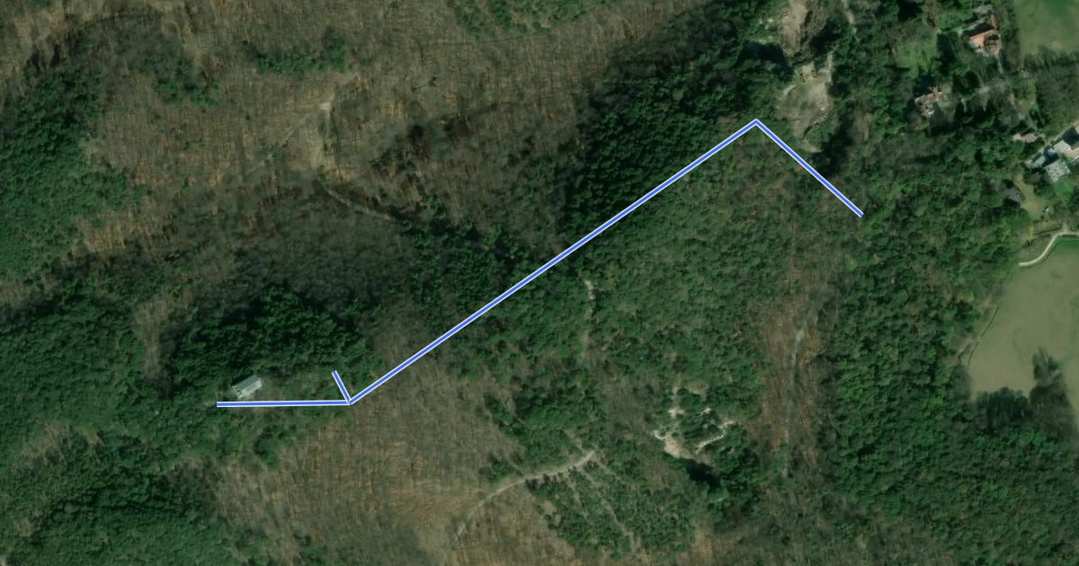 Маршрут Husarentempel-Trail на спутниковом снимке