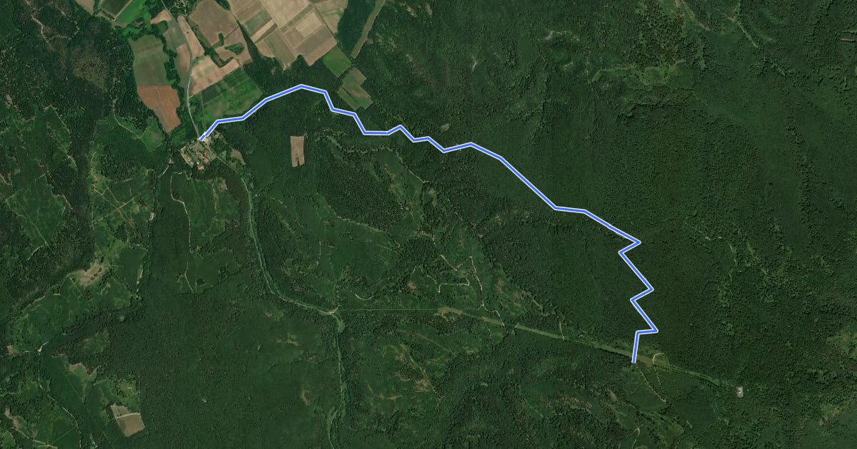 Маршрут Huszároki út MTB на спутниковом снимке