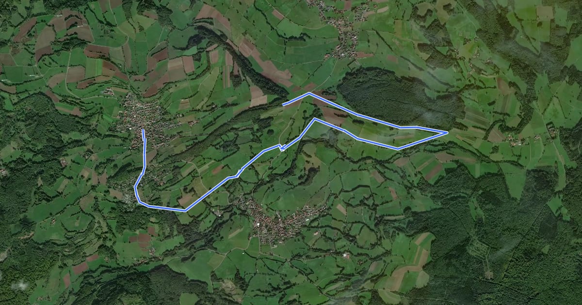 Маршрут Hutten - Rundwanderweg Greifvogel на спутниковом снимке