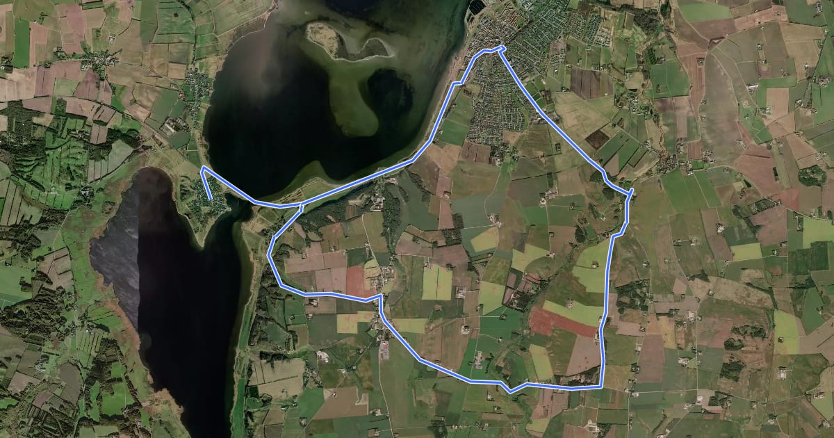 Маршрут Huul Mølle ruten на спутниковом снимке