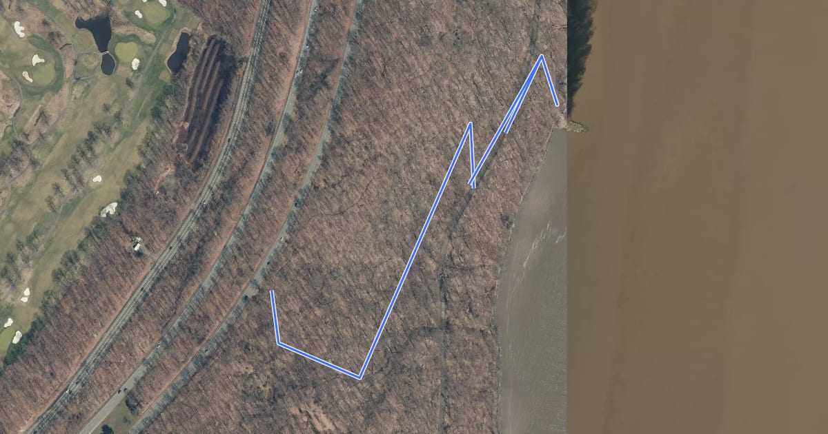 Маршрут Huyler’s Landing Trail на спутниковом снимке