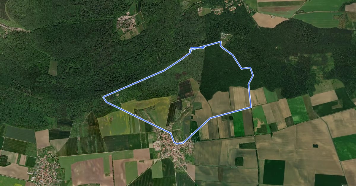 Маршрут Huysburg-Rundweg на спутниковом снимке