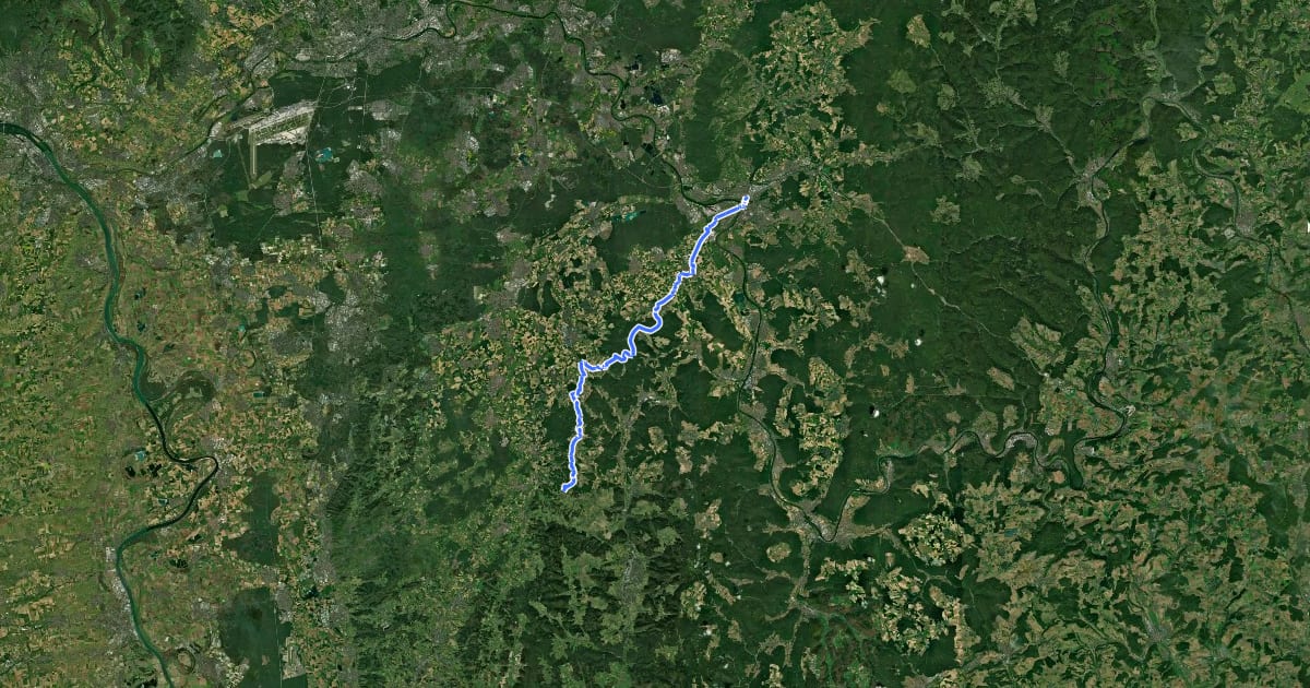 Маршрут HW 21: Franken-Hessen-Kurpfalz-Weg Teil 1 (Aschaffenburg - Böllstein) на спутниковом снимке