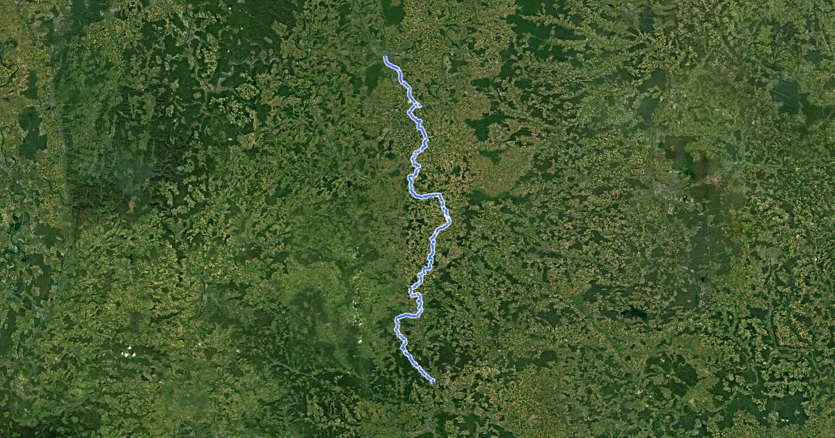 Маршрут HW 4 (Würzburg - Ellwangen) на спутниковом снимке