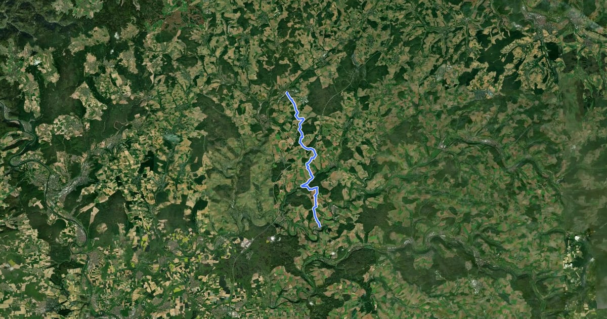 Маршрут HW 6 - Limes-Wanderweg на спутниковом снимке