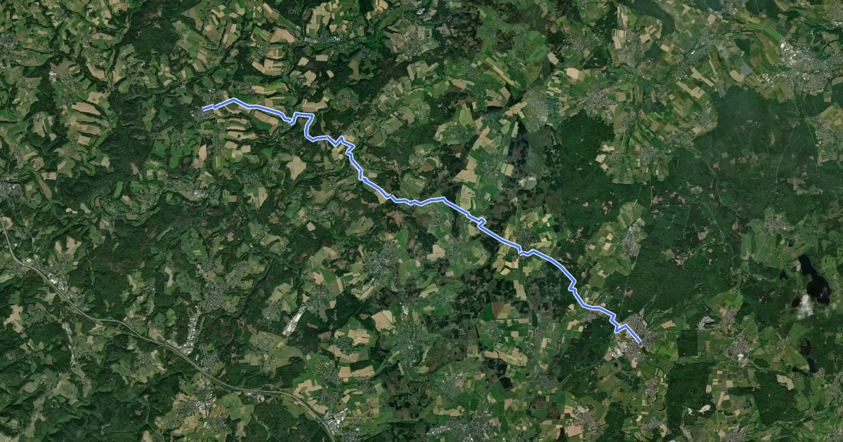 Маршрут HWW Westerwald Etappe 3 Flammersfeld - Herschbach на спутниковом снимке