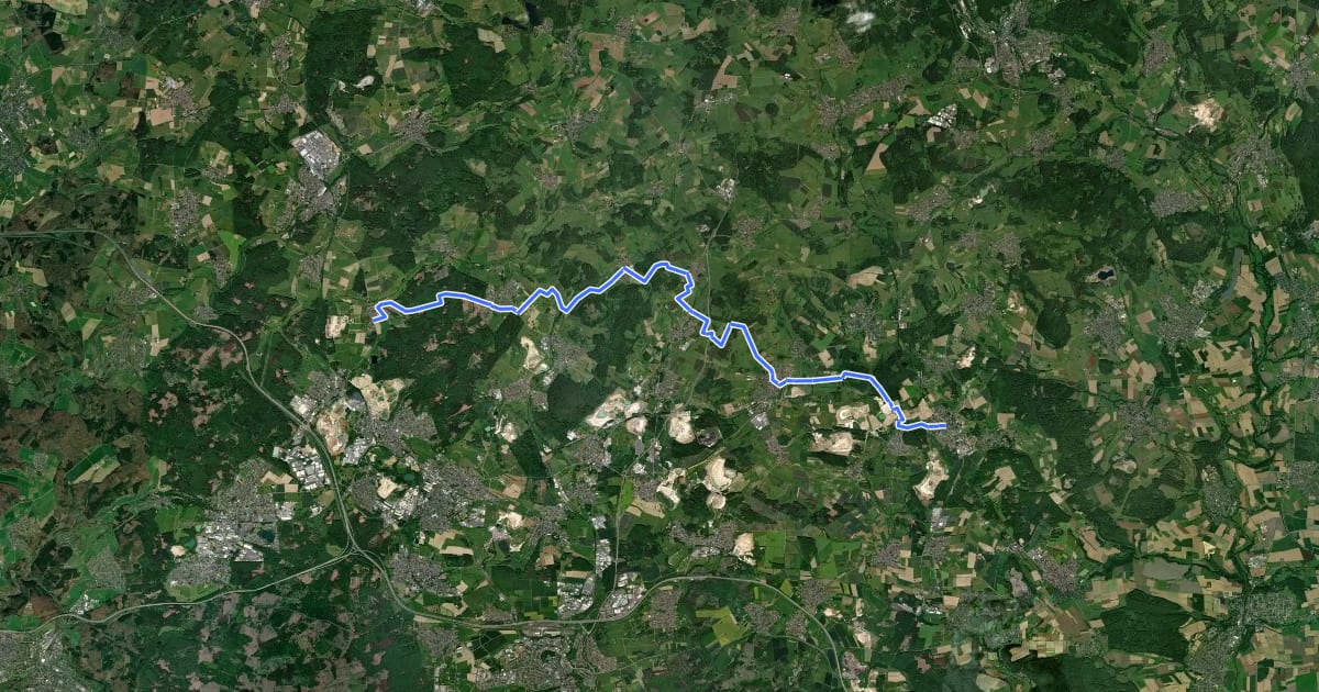 Маршрут HWW Westerwald Etappe 3 Vielbach - Wallmerod на спутниковом снимке