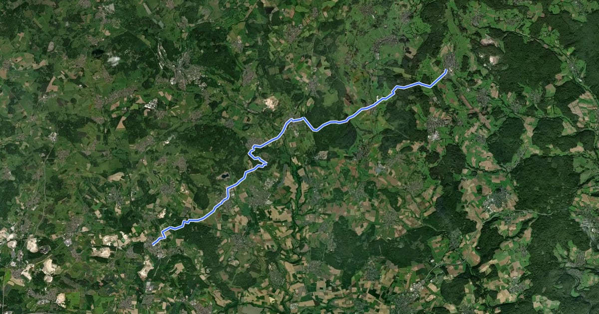 Маршрут HWW Westerwald Etappe 4 Wallmerod - Mengerskirchen на спутниковом снимке