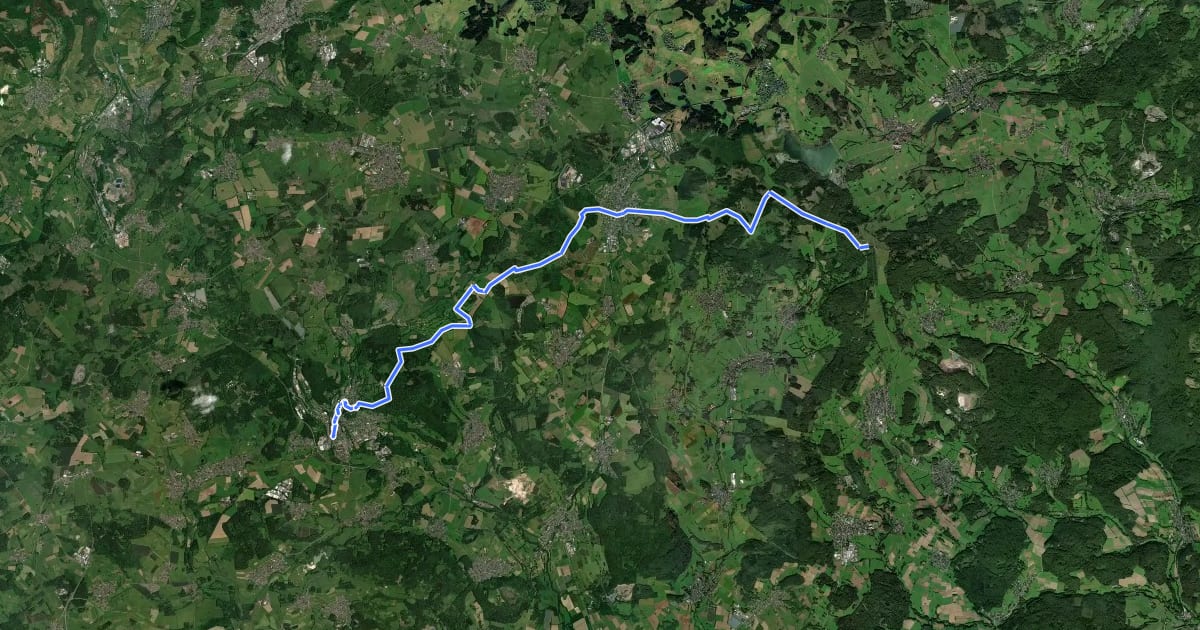 Маршрут HWW Westerwald Etappe 5 Westerburg - Knoten на спутниковом снимке