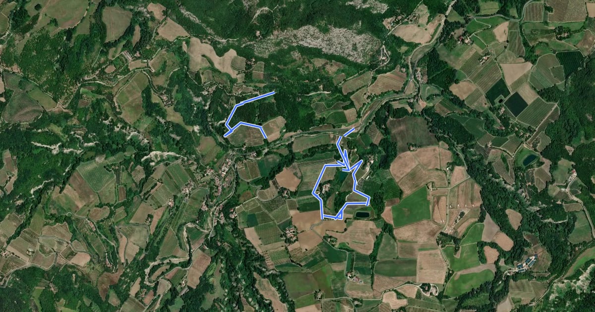 Маршрут I Sentieri di Monte Spada на спутниковом снимке