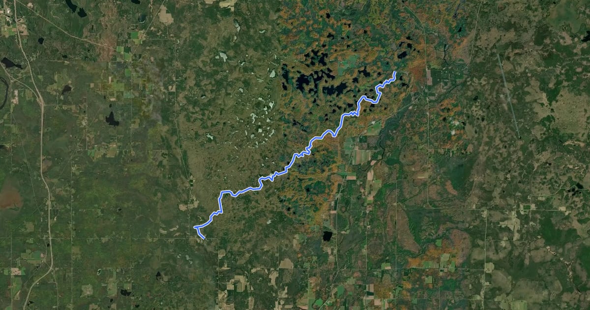 Маршрут IAT - Harrison Hills Segment на спутниковом снимке