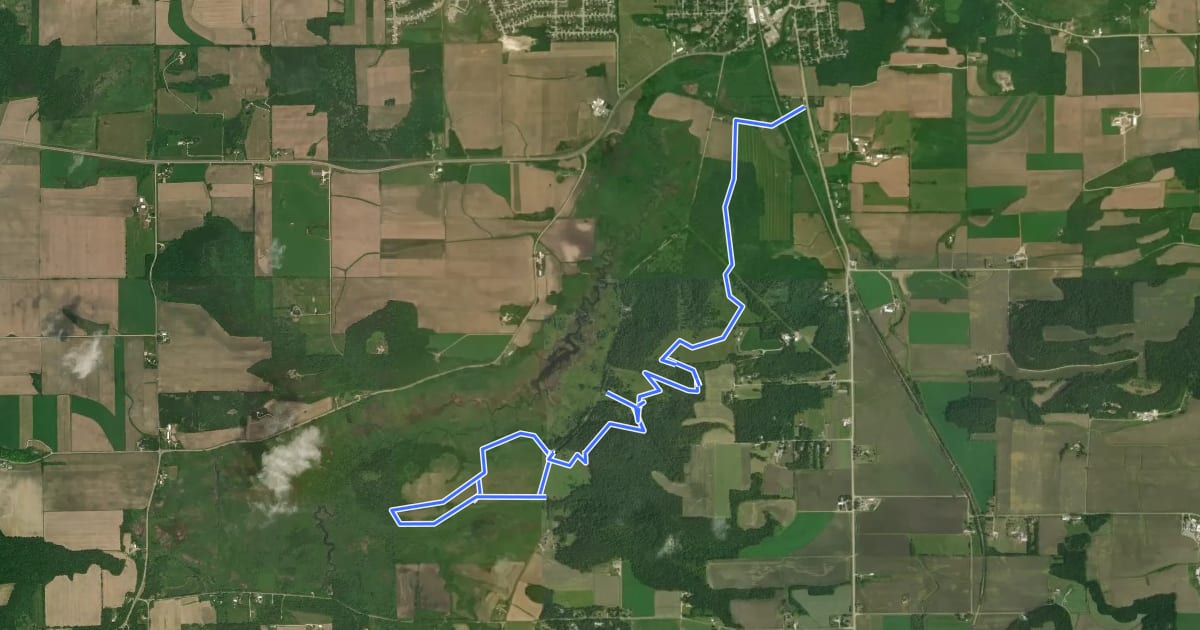 Маршрут IAT - Lodi Marsh Segment на спутниковом снимке