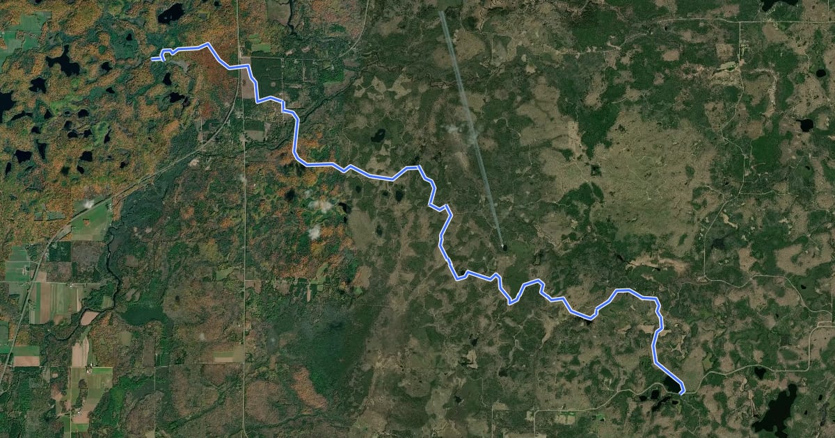 Маршрут IAT - Parrish Hills Segment на спутниковом снимке