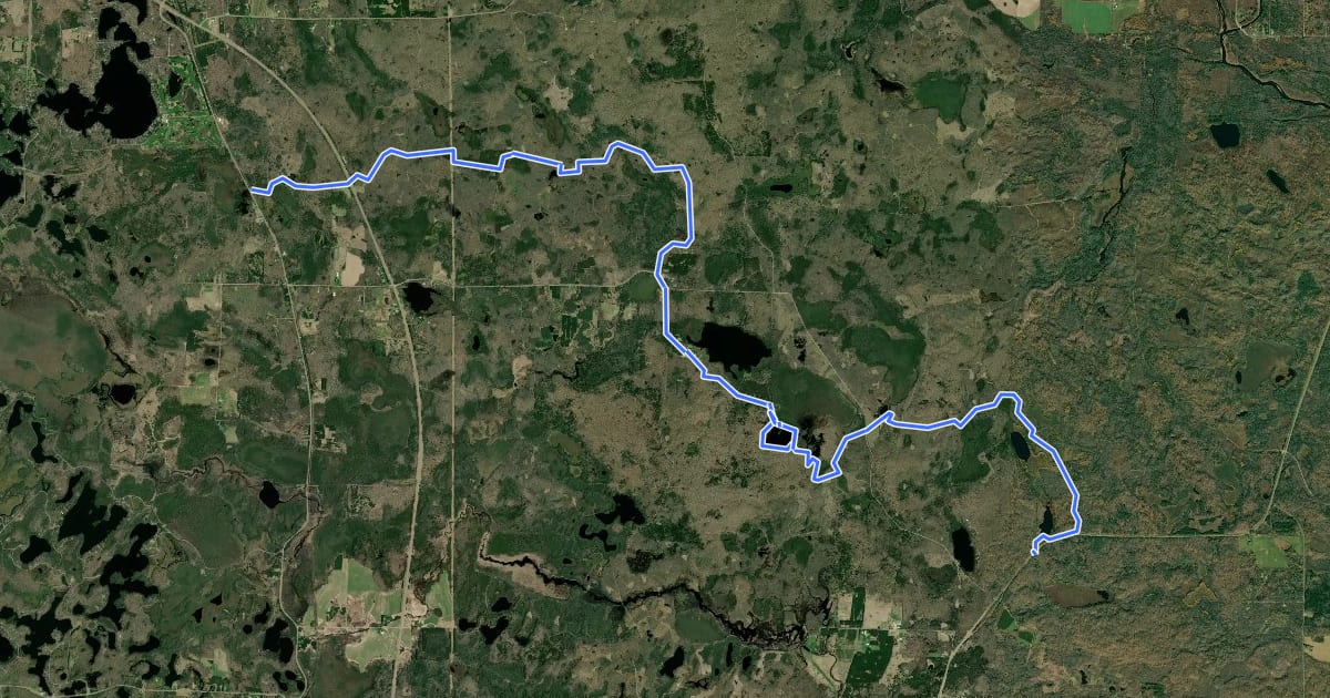 Маршрут IAT - Summit Moraine Segment на спутниковом снимке