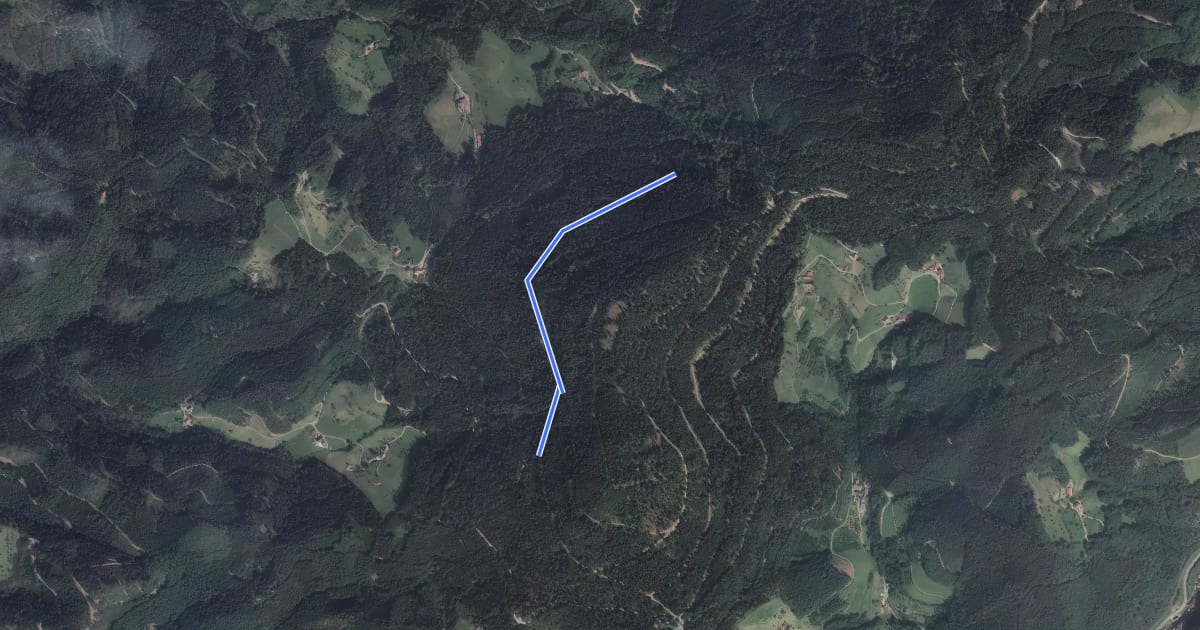 Маршрут Ibacher Schliff - Straßburger Blick на спутниковом снимке