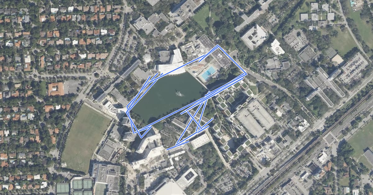 Маршрут Ibis Trail Osceola Loop на спутниковом снимке