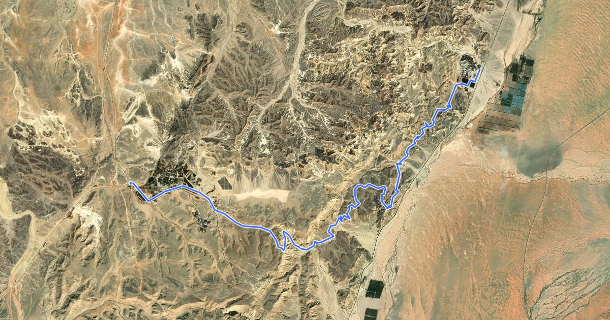 Маршрут יהל - נאות סמדר (IBT) на спутниковом снимке