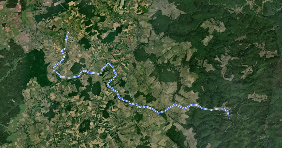 Маршрут IC64 Sarre-Union - Drulingen - La Petite Pierre на спутниковом снимке