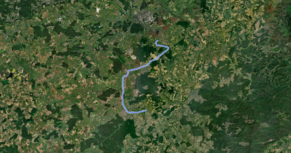Маршрут IC65 Sarre-Union - Canal des Houillres de la Sarre на спутниковом снимке