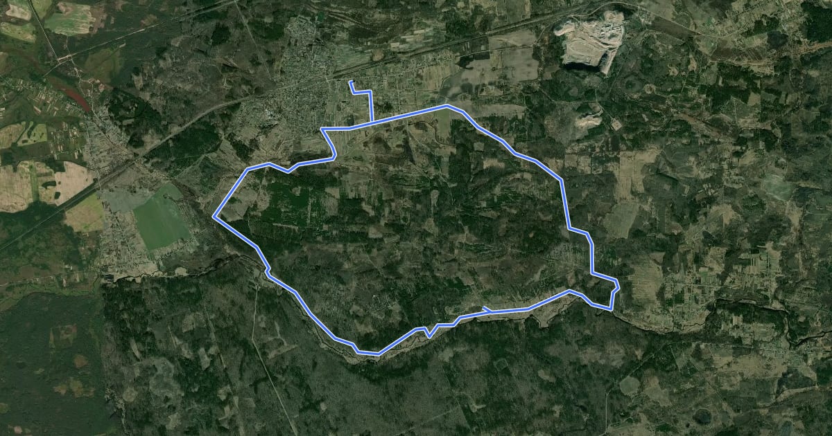 Маршрут IceTrail на спутниковом снимке
