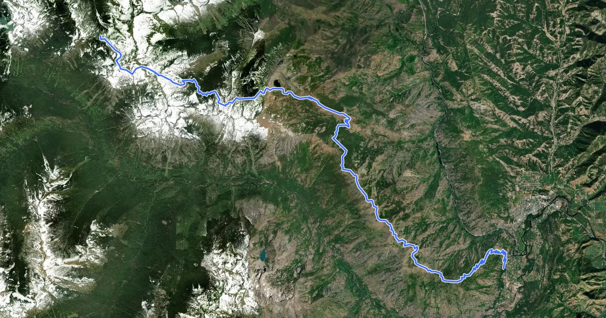 Маршрут Icicle Ridge Trail на спутниковом снимке