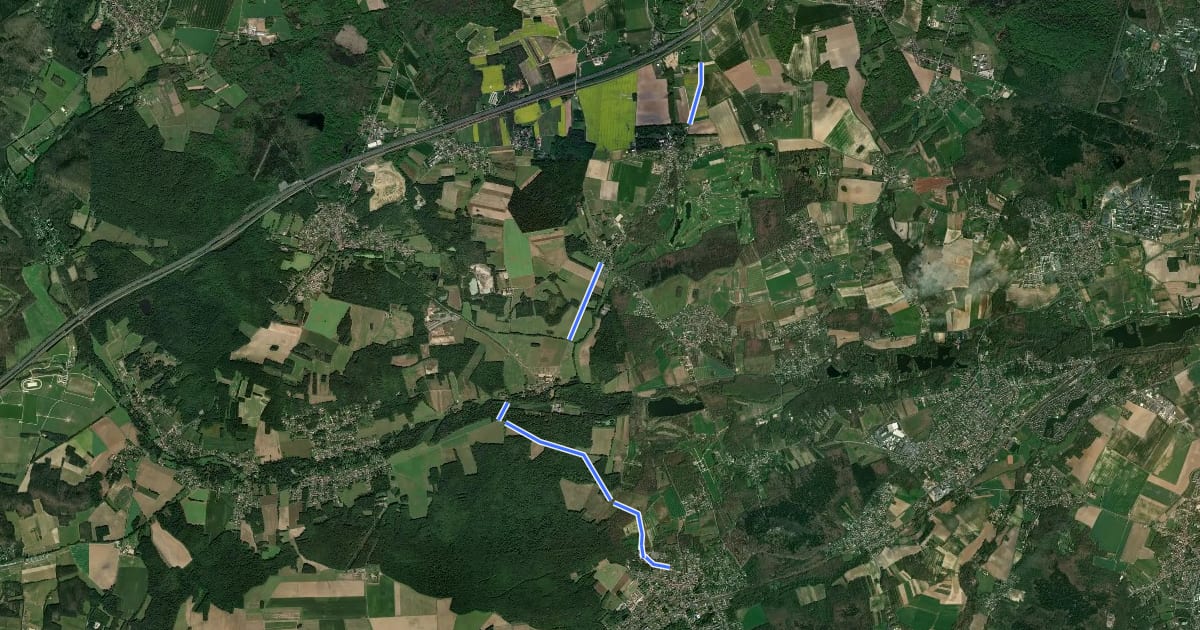 Маршрут ID 15 projet de Saint-Chéron à Briis-sous-Forges на спутниковом снимке
