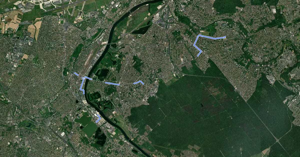 Маршрут ID 25 projet de Savigny-sur-Orge au Val d’Yerres на спутниковом снимке