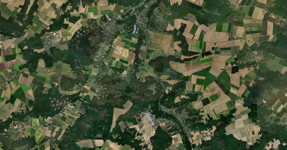 Маршрут ID 28 de Maisse à La Ferté-Alais на спутниковом снимке