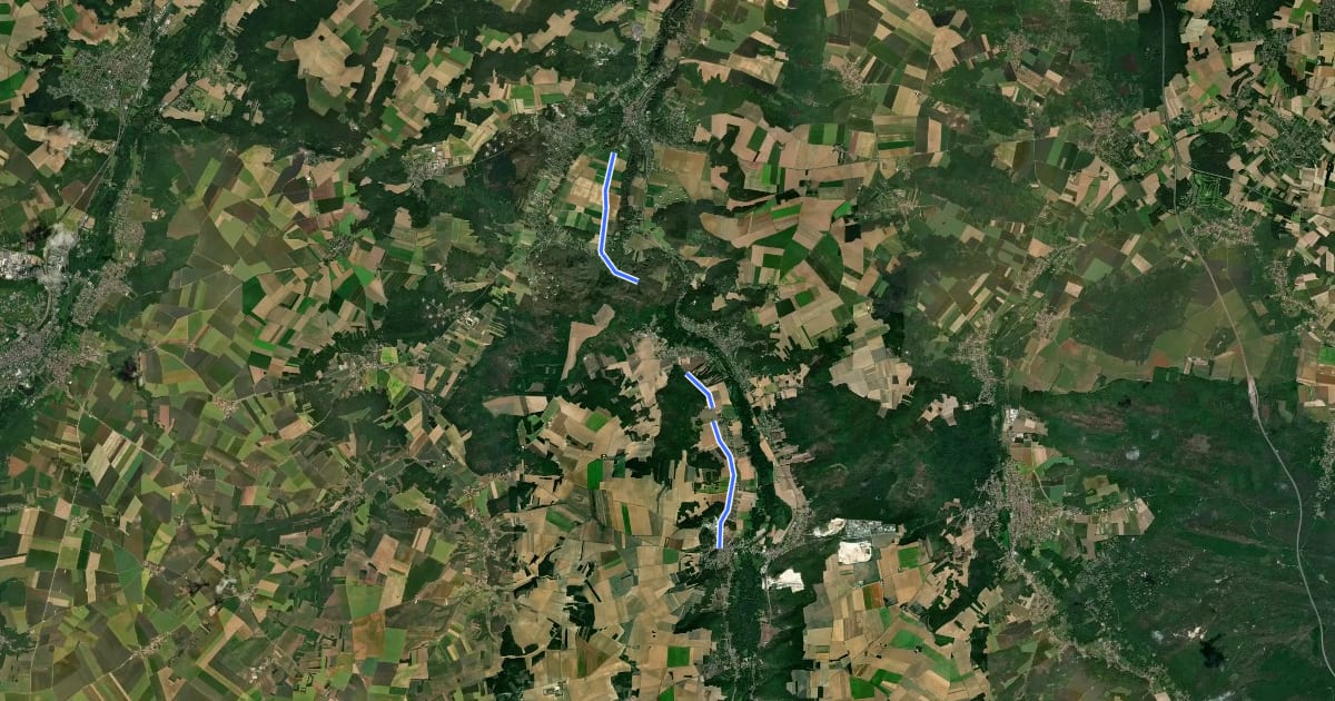 Маршрут ID 28 projet de Maisse à La Ferté-Alais на спутниковом снимке