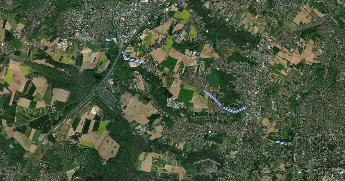 Маршрут ID 33 projet de Saint-Michel-sur-Orge à Gometz-le-Châtel на спутниковом снимке