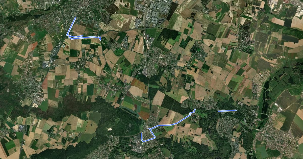 Маршрут ID 4 De Ballancourt-sur-Essonne à Arpajon на спутниковом снимке