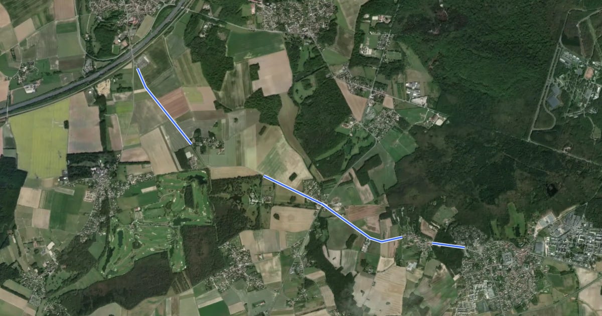 Маршрут ID 5 projet de Limours-en-Hurepois à Arpajon на спутниковом снимке