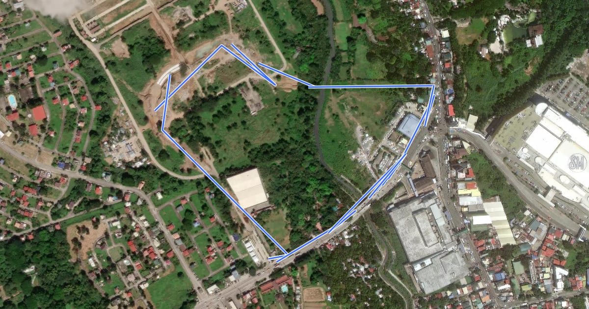 Маршрут Idesia - Pala-Pala Bicycle Loop на спутниковом снимке