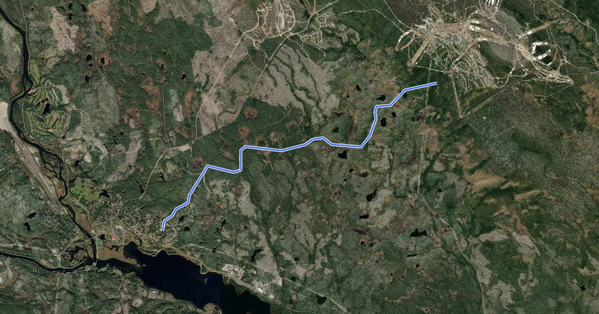 Маршрут Idre Fjäll на спутниковом снимке